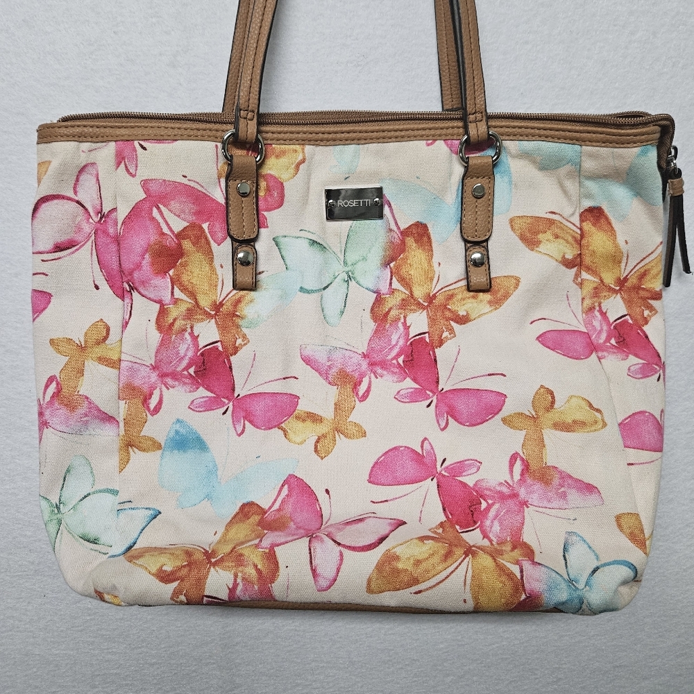 Rosetti Lizzy Pink Butterfly Shoulder Bag Tote Handbag Shoulder Bag